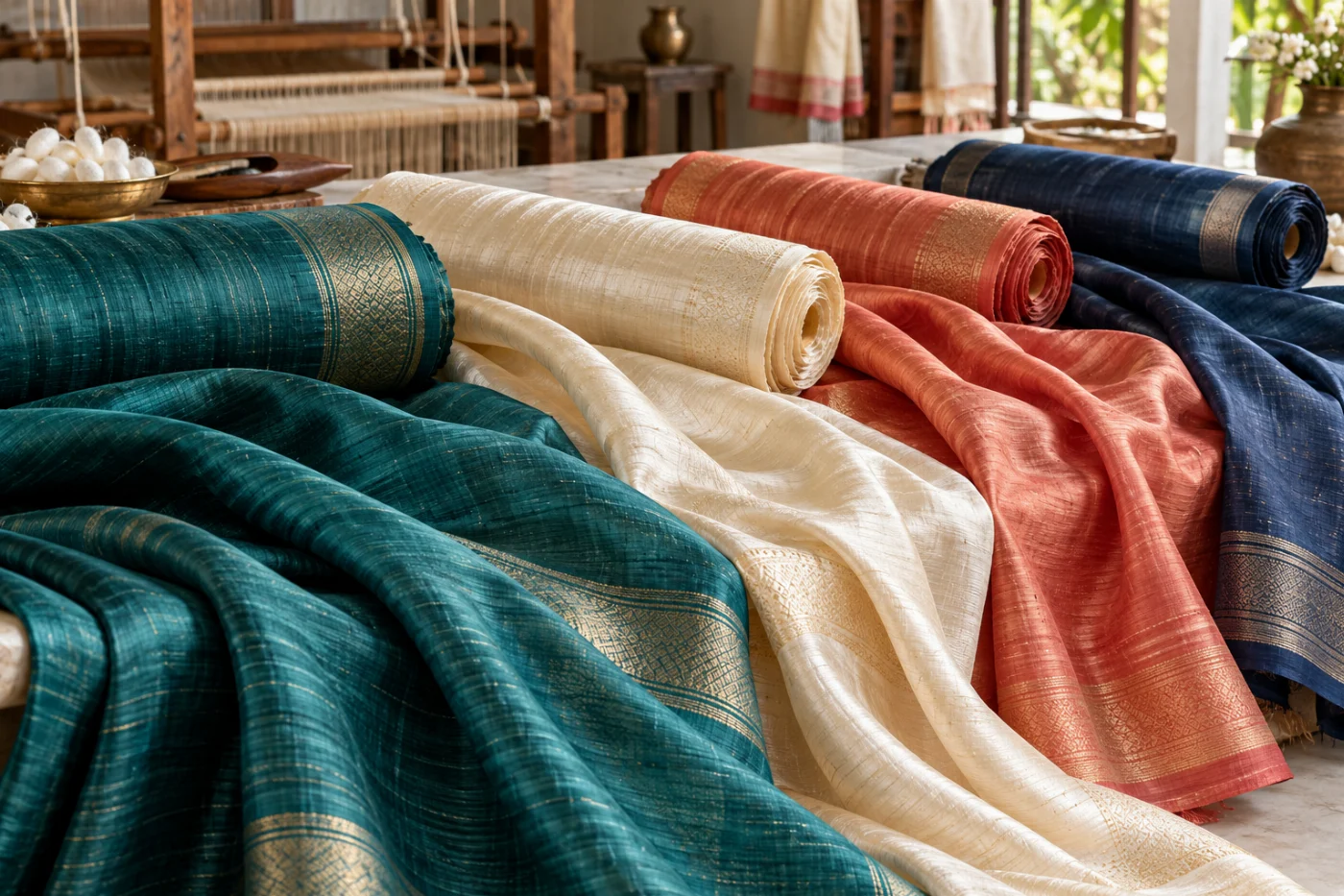Illustrative silk & material sourcing